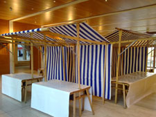 Leihstand LSH150 in Blau/Wei