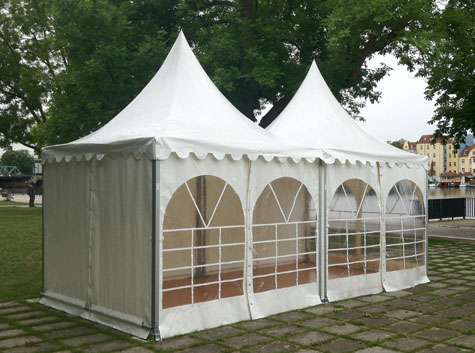 Pagode 6x3m mit Fenster